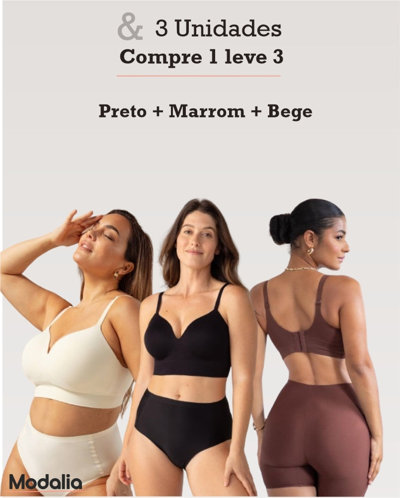 Sutiã Modelador ComfortPlus - Conforto e Sustentação (COMPRE 1 LEVE 3)