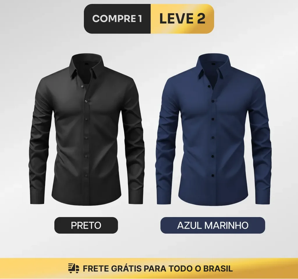 Camisa Social Prime Tech™ (COMPRE 1 LEVE 2)