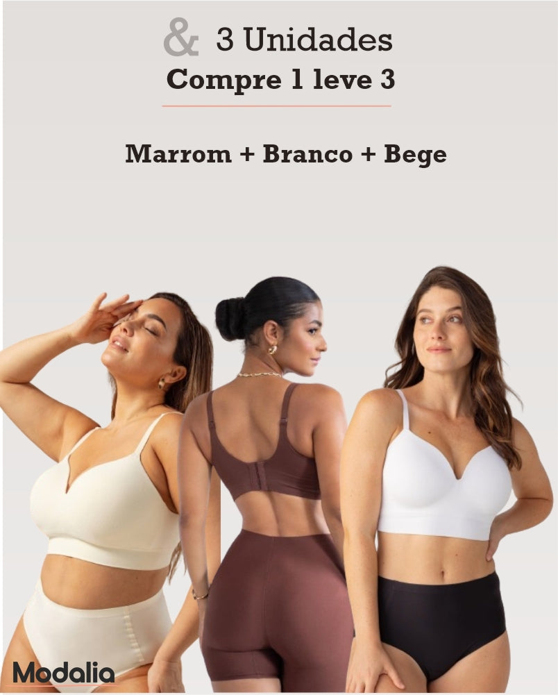Sutiã Modelador ComfortPlus - Conforto e Sustentação (COMPRE 1 LEVE 3)