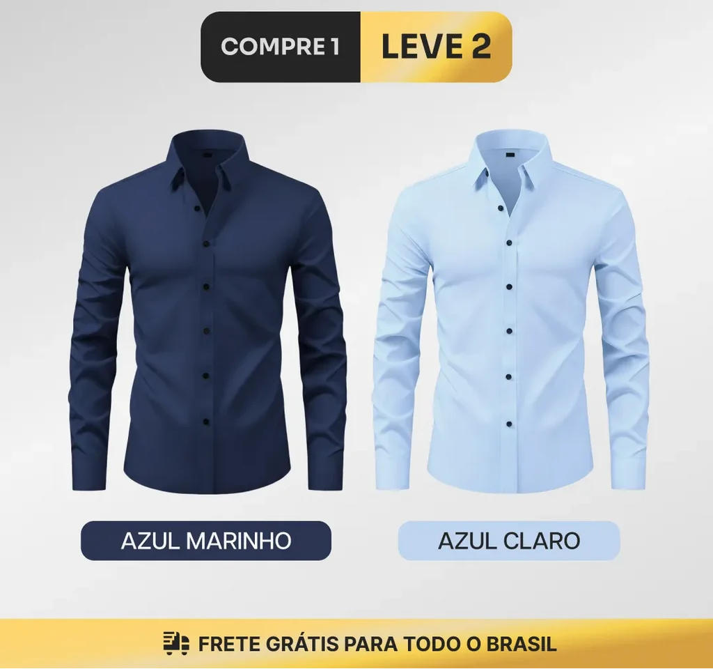 Camisa Social Prime Tech™ (COMPRE 1 LEVE 2)