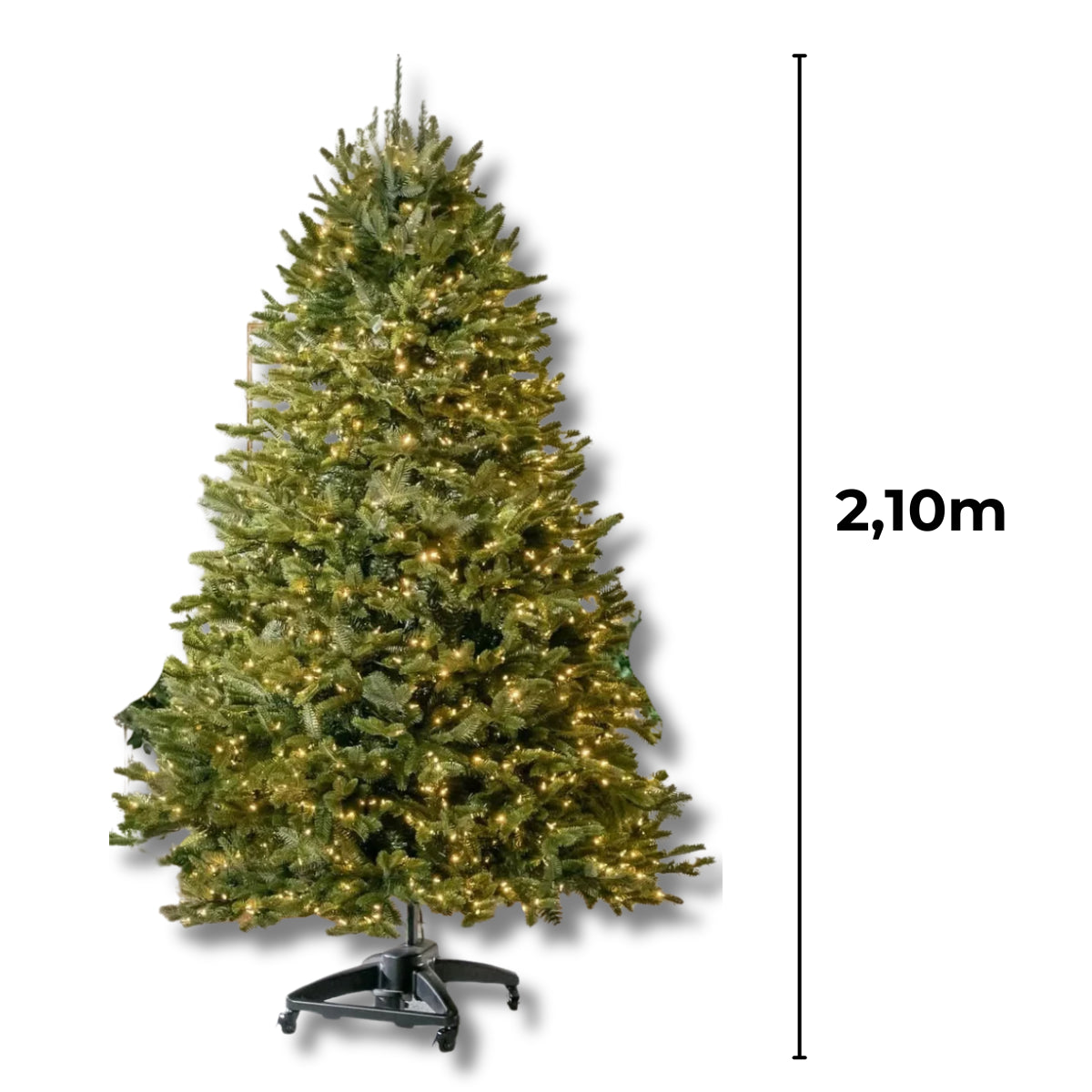 NatalGlow™ - Árvore de Natal Americana com LEDs Embutidos