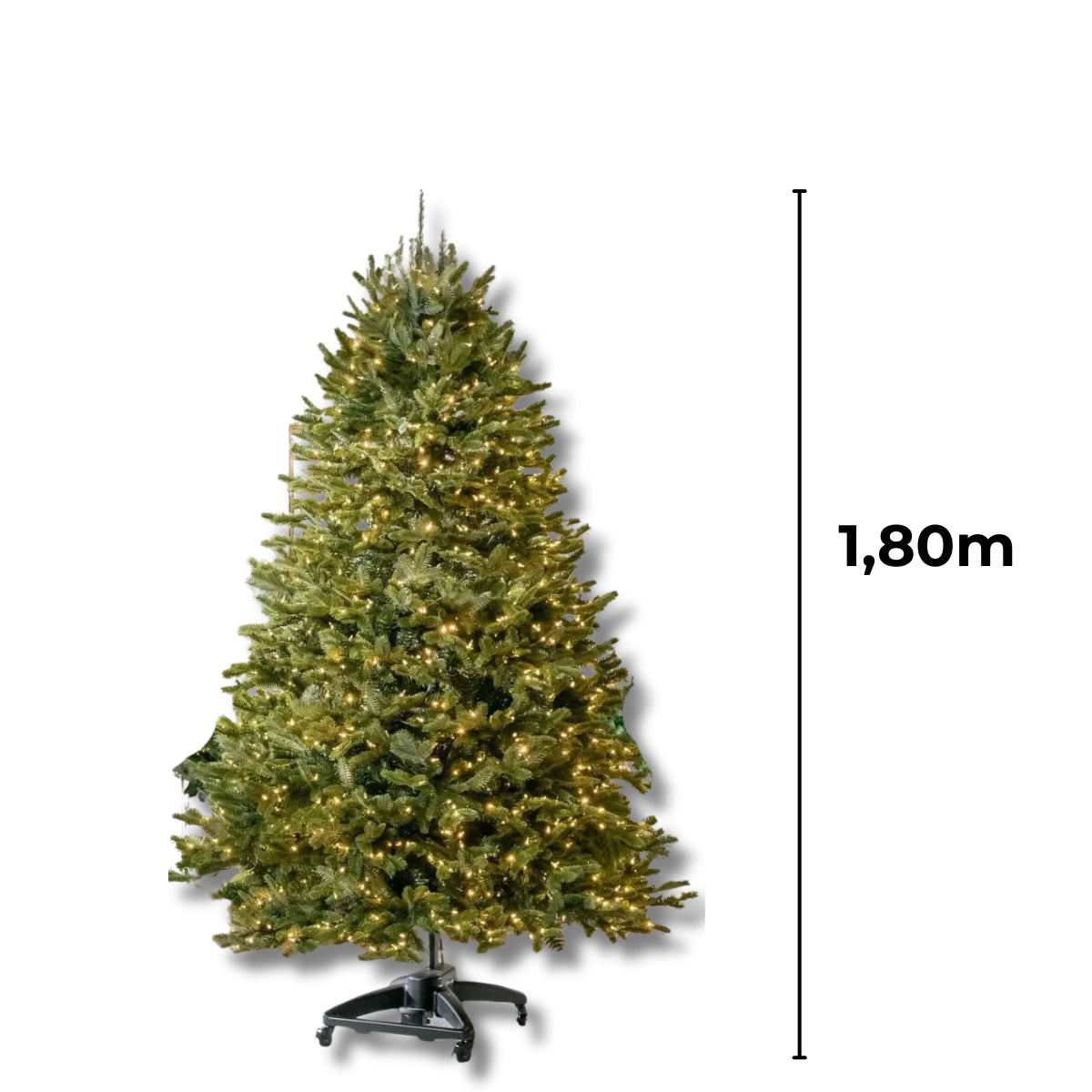 NatalGlow™ - Árvore de Natal Americana com LEDs Embutidos