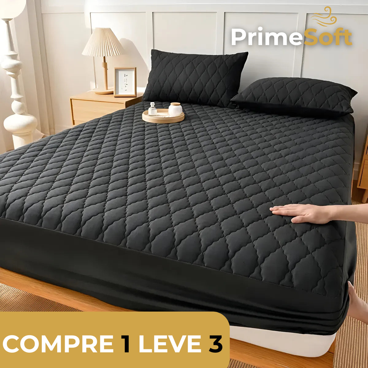 (COMPRE 1 LEVE 3) Jogo de Cama Impermeável Premium PrimeSoft