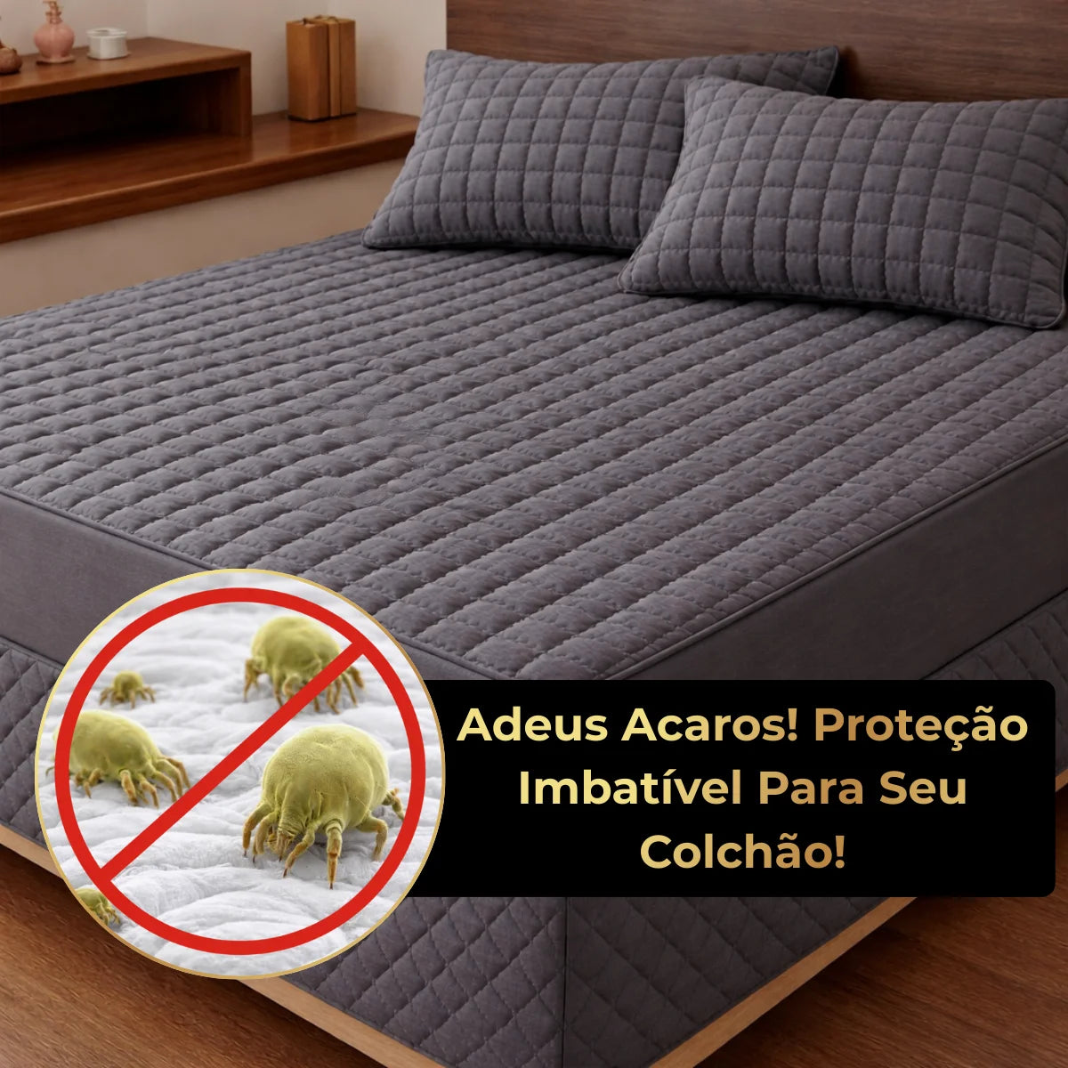 (PAGUE 1 LEVE 3) Prime Soft™ - kit Jogo de Cama Impermeável com Capa e 3 Fronhas + Brindes