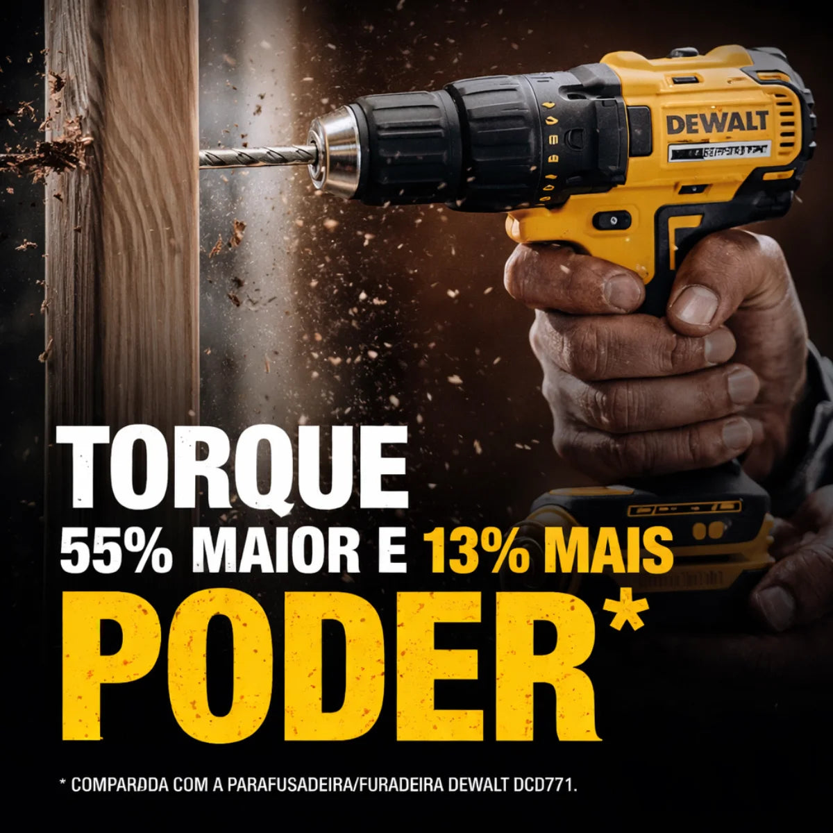 Kit Furadeira e Parafusadeira DeWalt 48V - Com 2 Baterias e Maleta de Acessórios + Brindes