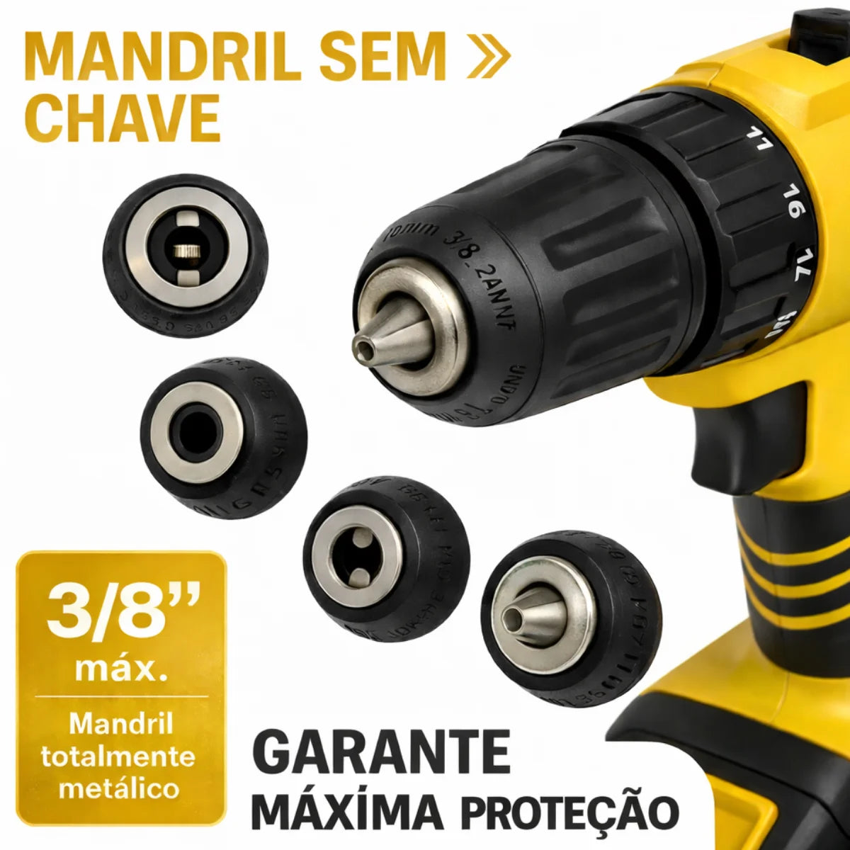 Kit Furadeira e Parafusadeira DeWalt 48V - Com 2 Baterias e Maleta de Acessórios + Brindes