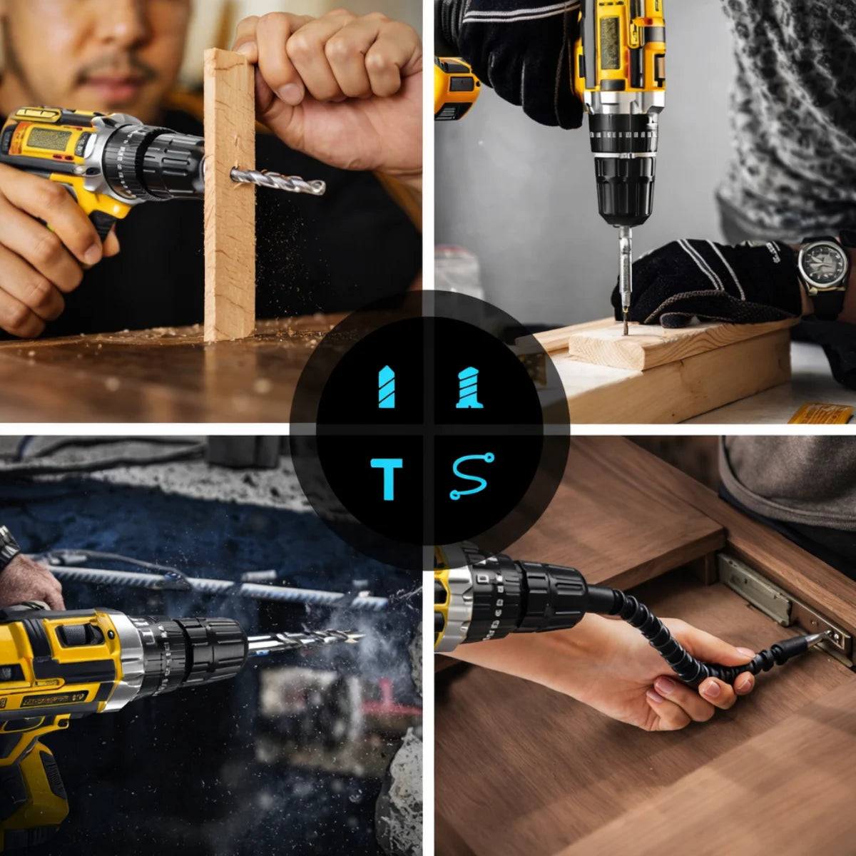 Kit Furadeira e Parafusadeira DeWalt 48V - Com 2 Baterias e Maleta de Acessórios + Brindes