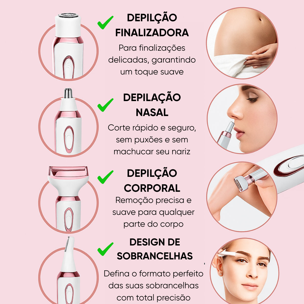 Kit Depilador DermaGlow - Lançamento (Compre 1 Leve 4) + BRINDES