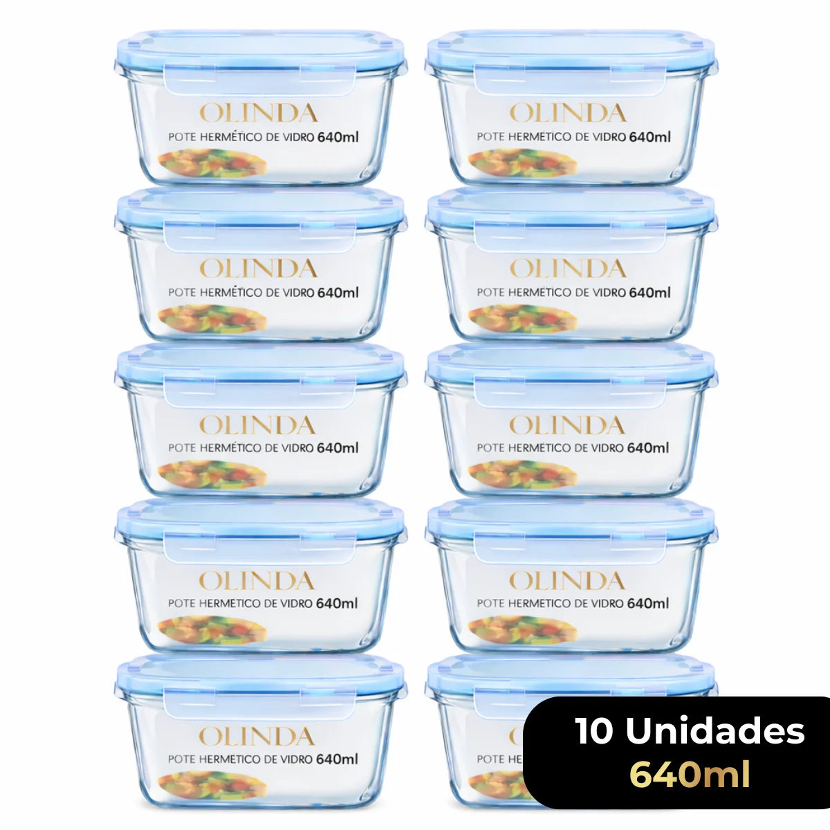 Compre 5 Leve 10 - Kit Premium com 10 Potes Herméticos + Brindes