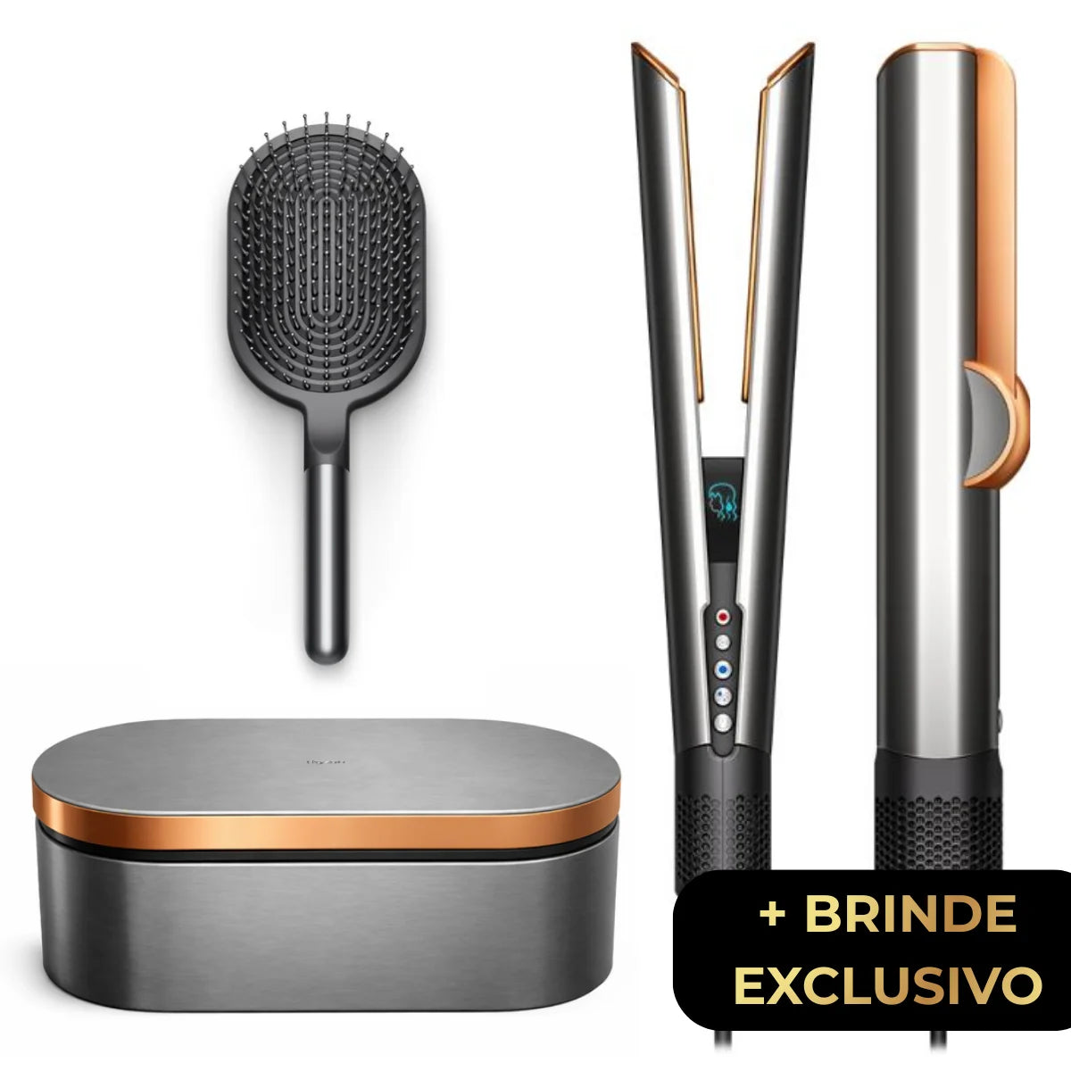 GlowUp™ - Kit Completo Chapinha Alisadora e Secadora Dyson 2 em 1 + Brindes