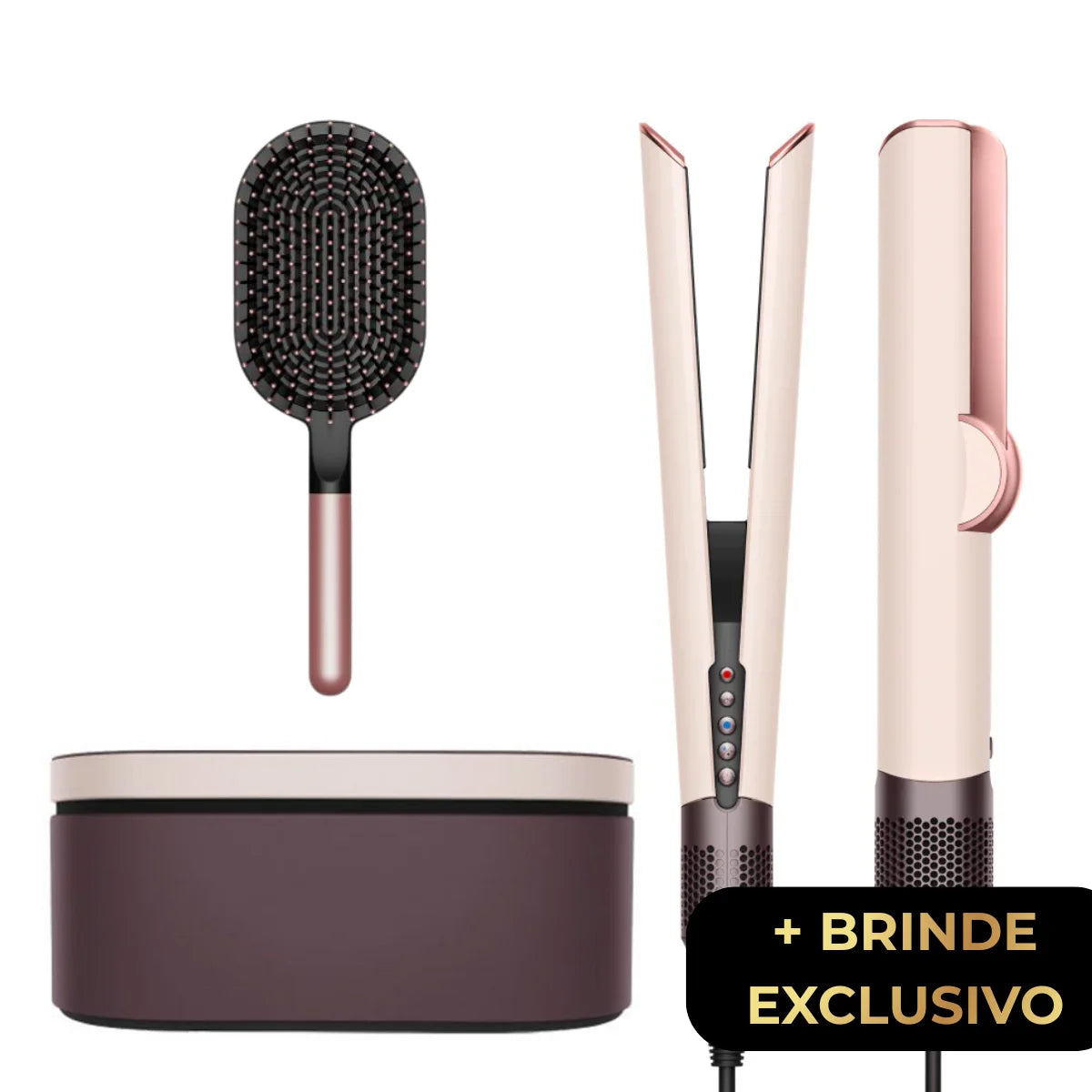 GlowUp™ - Kit Completo Chapinha Alisadora e Secadora Dyson 2 em 1 + Brindes