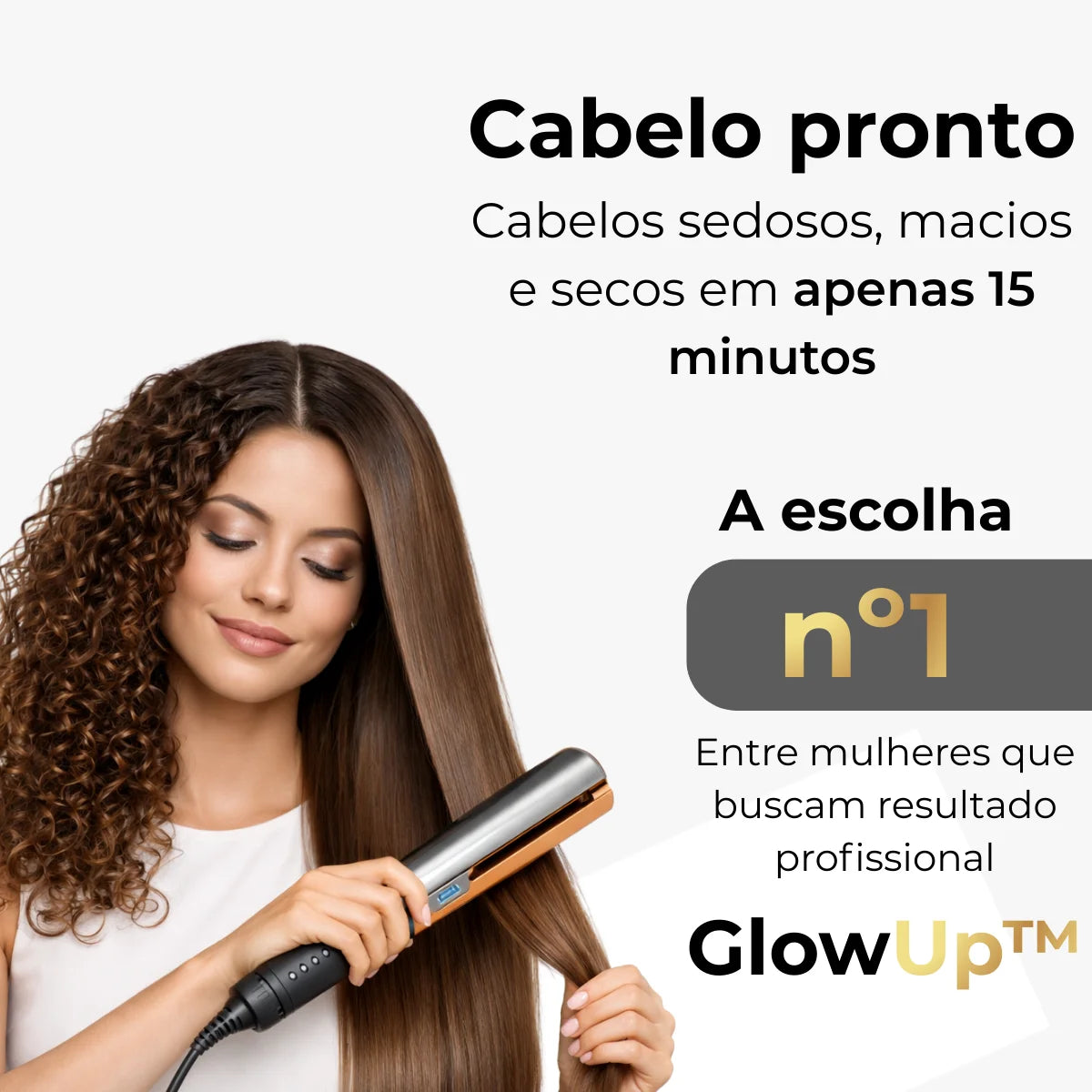 GlowUp™ - Kit Completo Chapinha Alisadora e Secadora Dyson 2 em 1 + Brindes